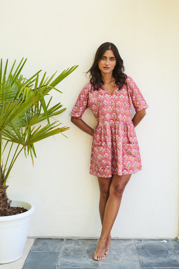 Vestido Calinda Flor Acuarela