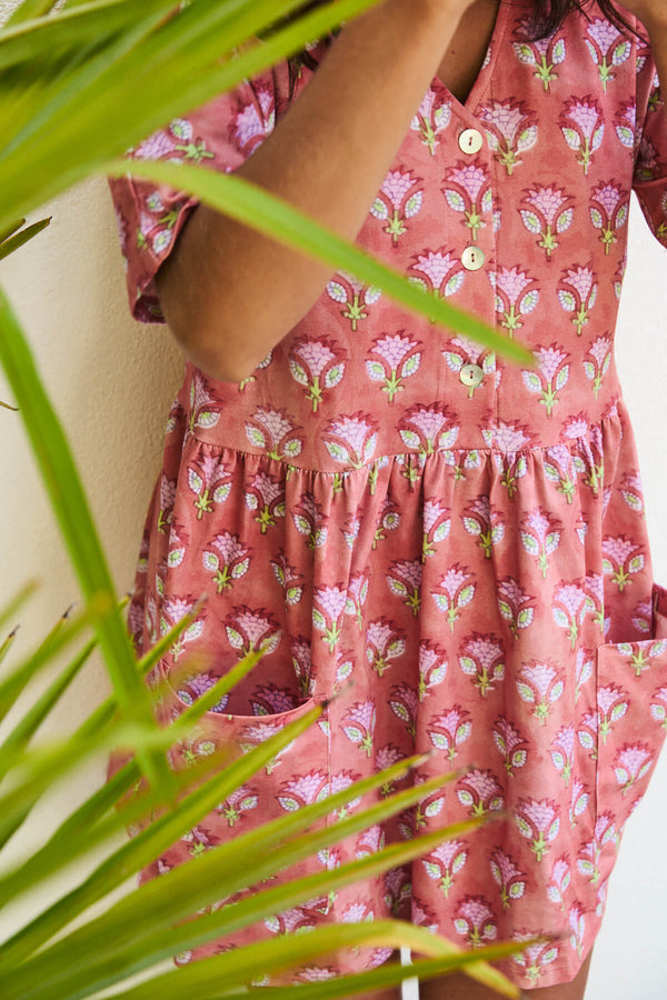 Vestido Calinda Flor Acuarela