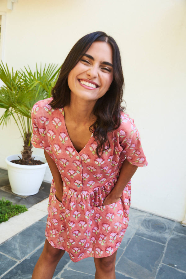 Vestido Calinda Flor Acuarela