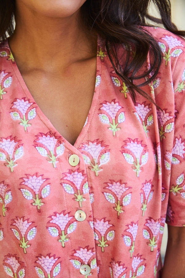 Vestido Calinda Flor Acuarela