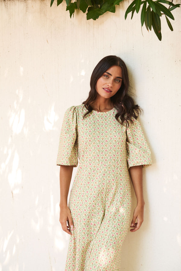 Vestido Melissa Flores Verdes