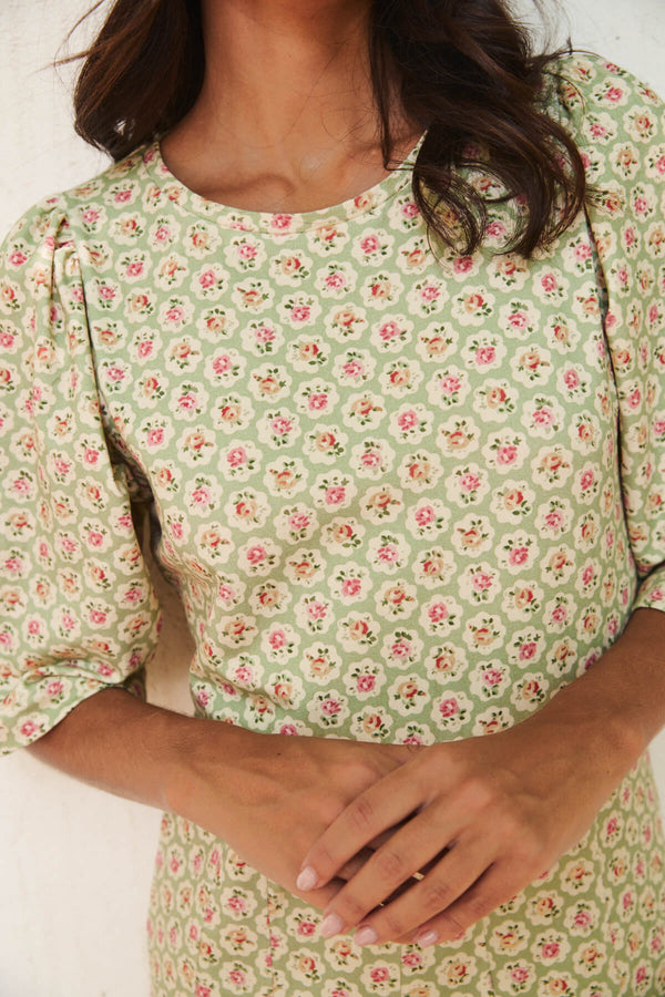 Vestido Melissa Flores Verdes