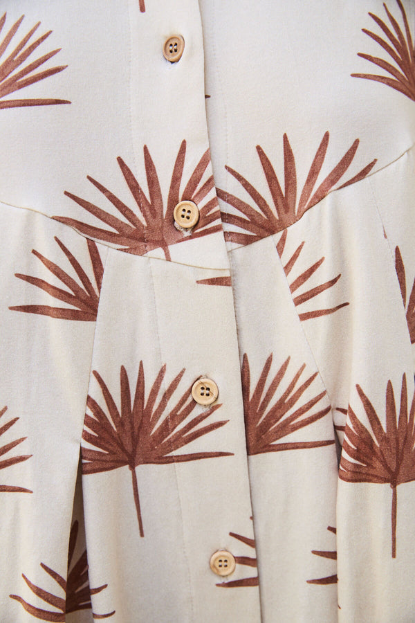 Vestido Gina Midi Beige Palmera