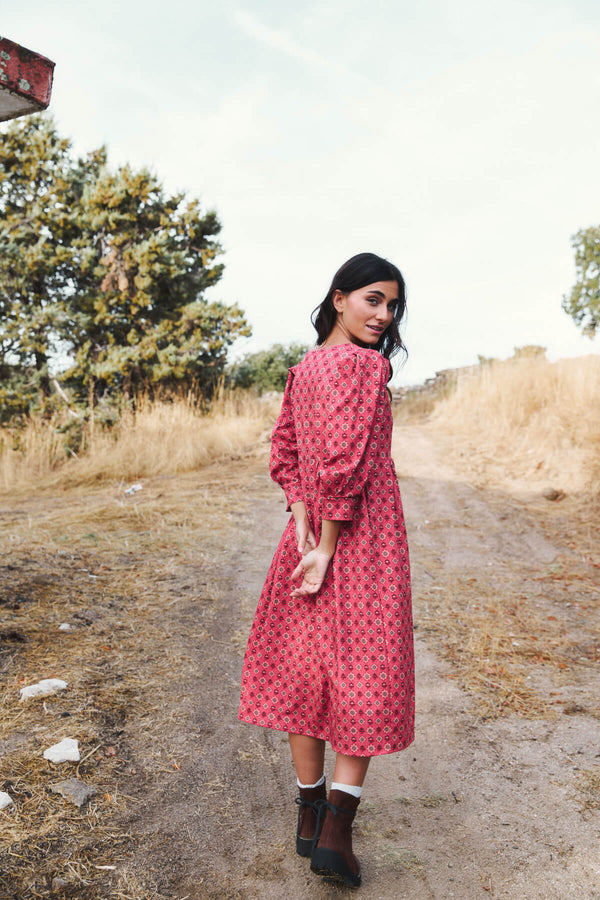 Vestido Bohemia Hortensia Granate