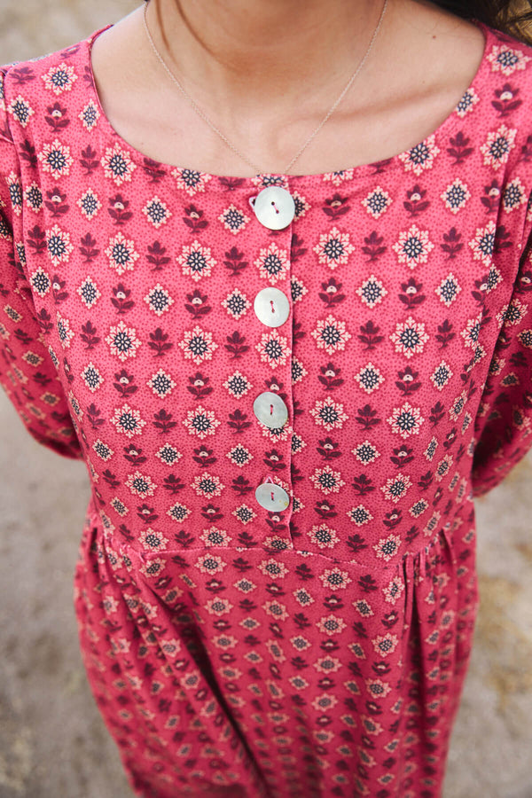 Vestido Bohemia Hortensia Granate