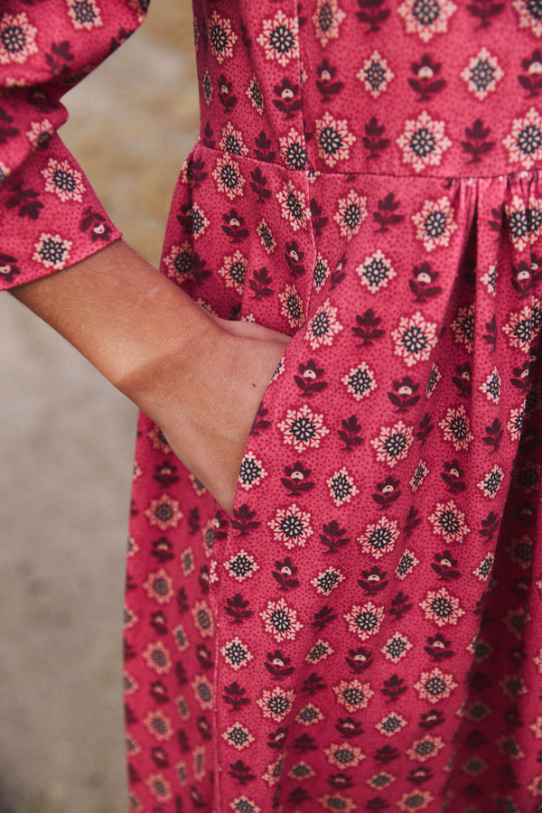 Vestido Bohemia Hortensia Granate