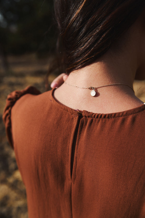 Vestido Florinda Chocolate y Flores