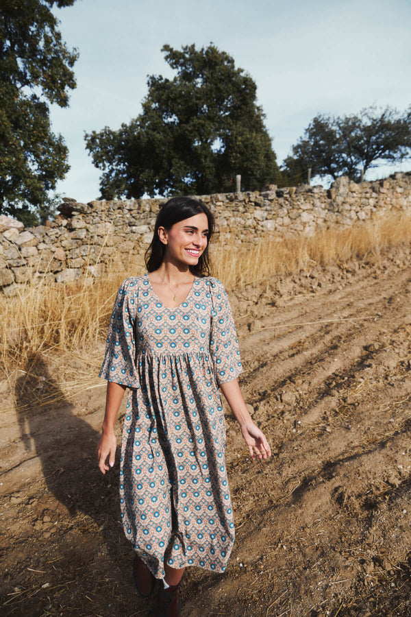 Vestido Formentera Blue Coffe