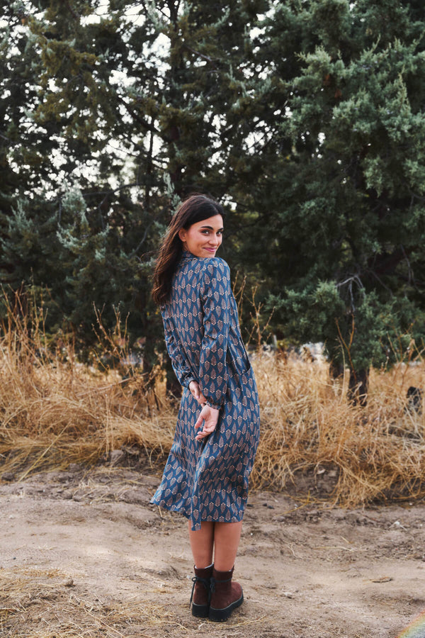 Vestido Belinda Racimos Azul