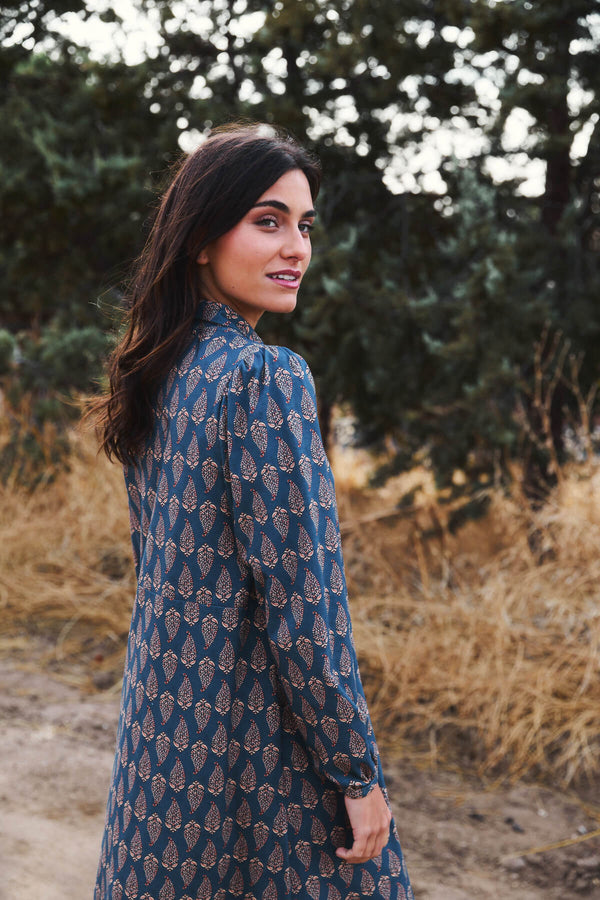 Vestido Belinda Racimos Azul