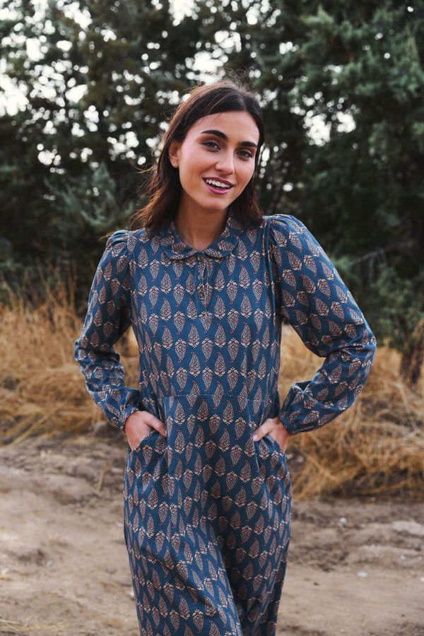 Vestido Belinda Racimos Azul