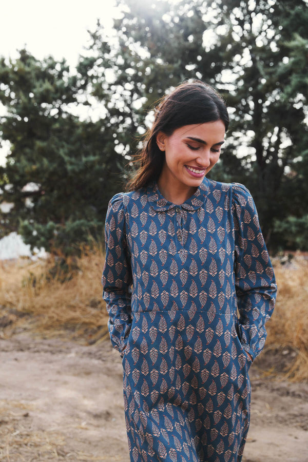 Vestido Belinda Racimos Azul