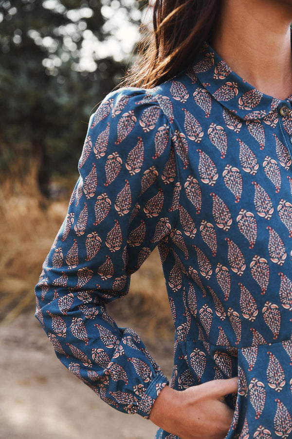 Vestido Belinda Racimos Azul