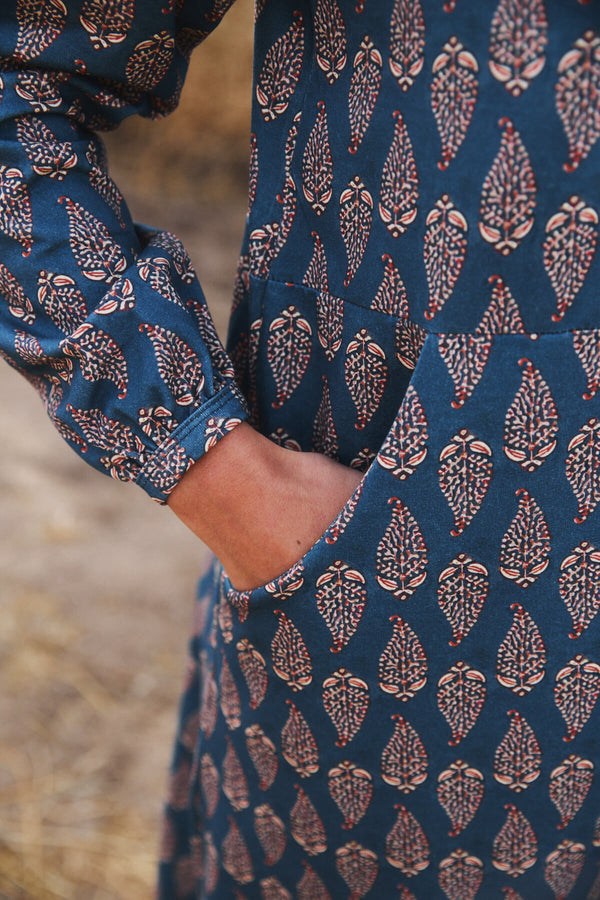 Vestido Belinda Racimos Azul