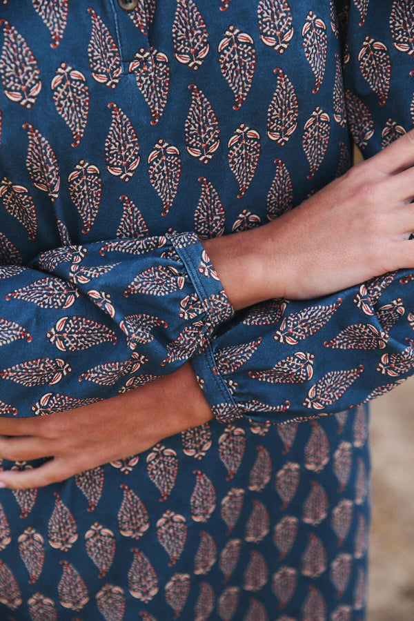 Vestido Belinda Racimos Azul