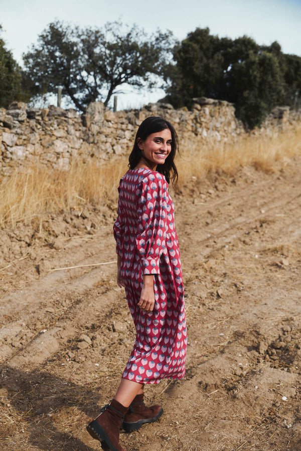Vestido Bohemia Red Pineapple