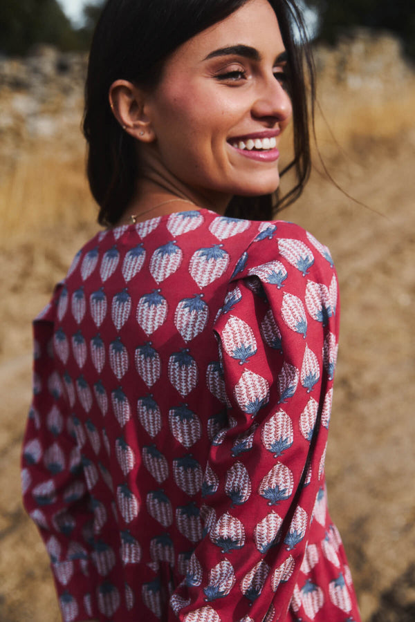 Vestido Bohemia Red Pineapple