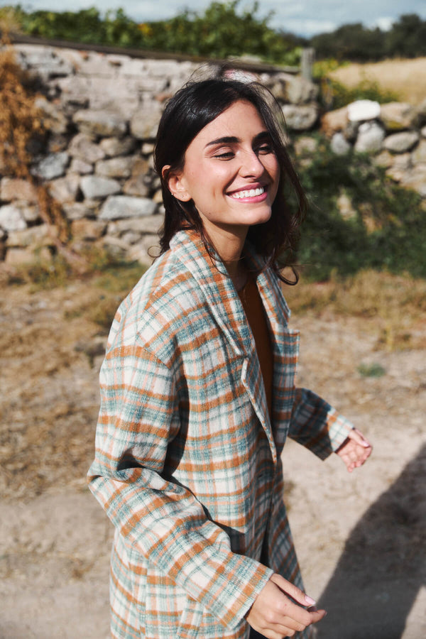 Abrigo Donna Cuadro Retro