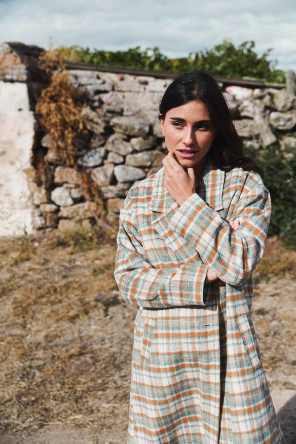 Abrigo Donna Cuadro Retro