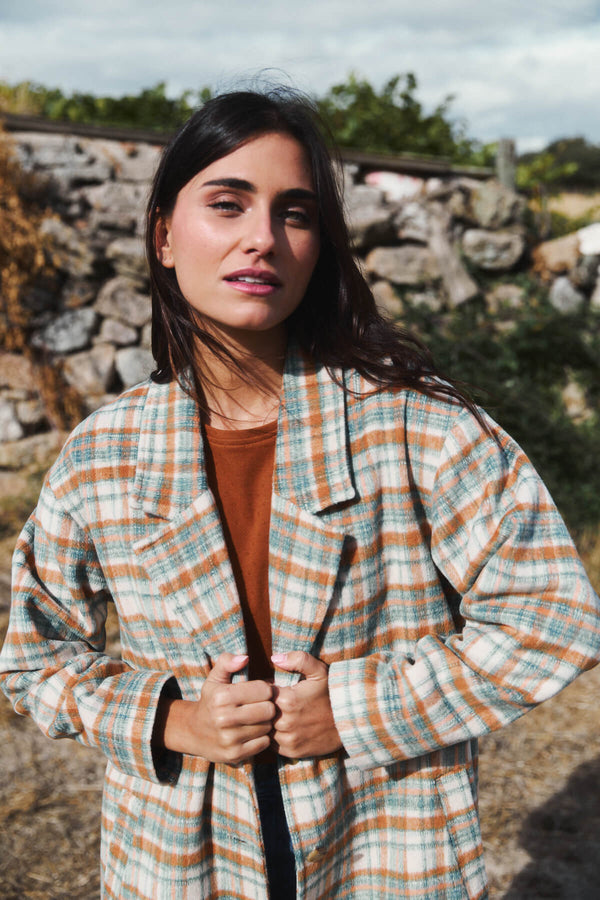 Abrigo Donna Cuadro Retro