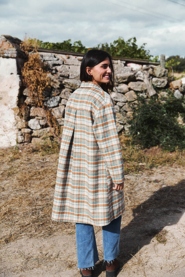 Abrigo Donna Cuadro Retro