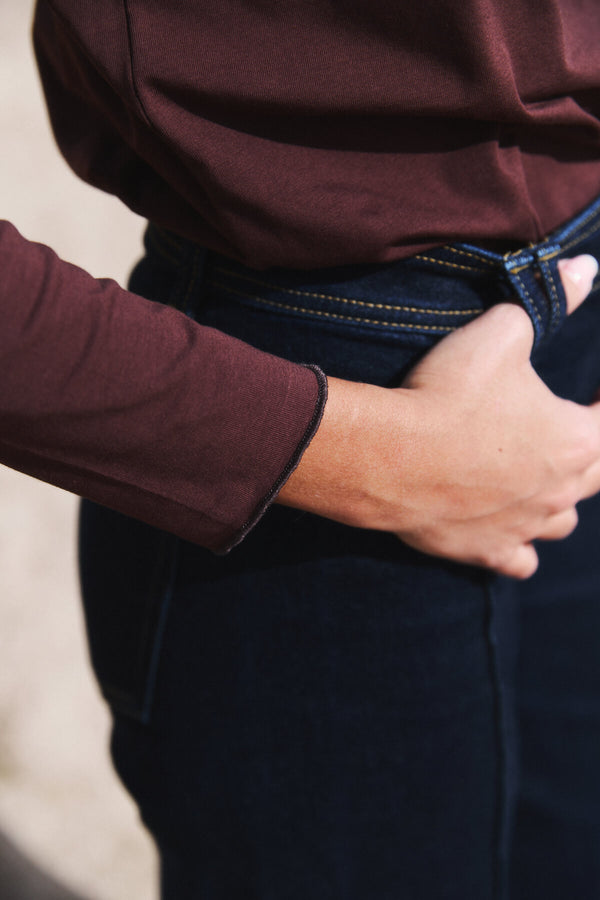 Camiseta Luisa Chicory Coffee y Terracota