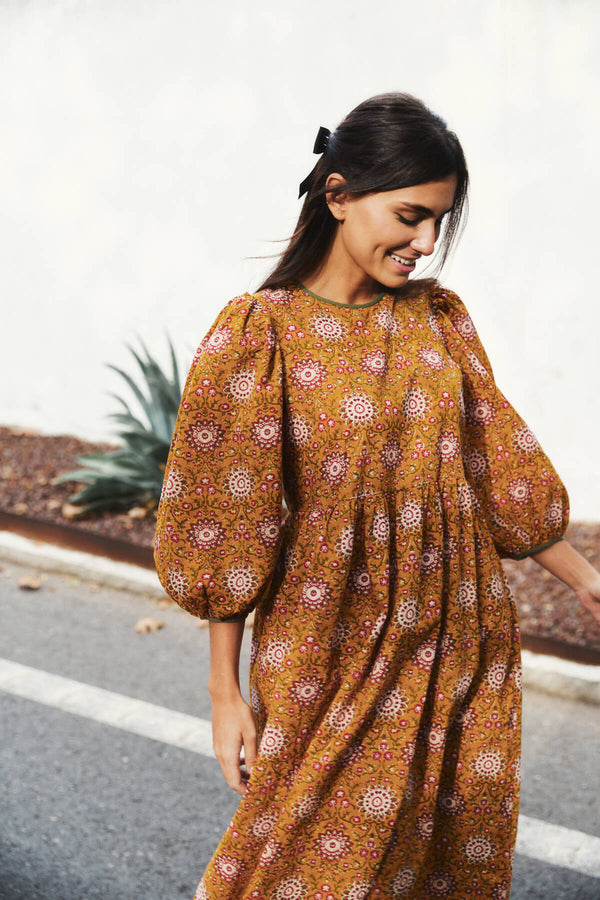 Vestido Allegra Mostaza