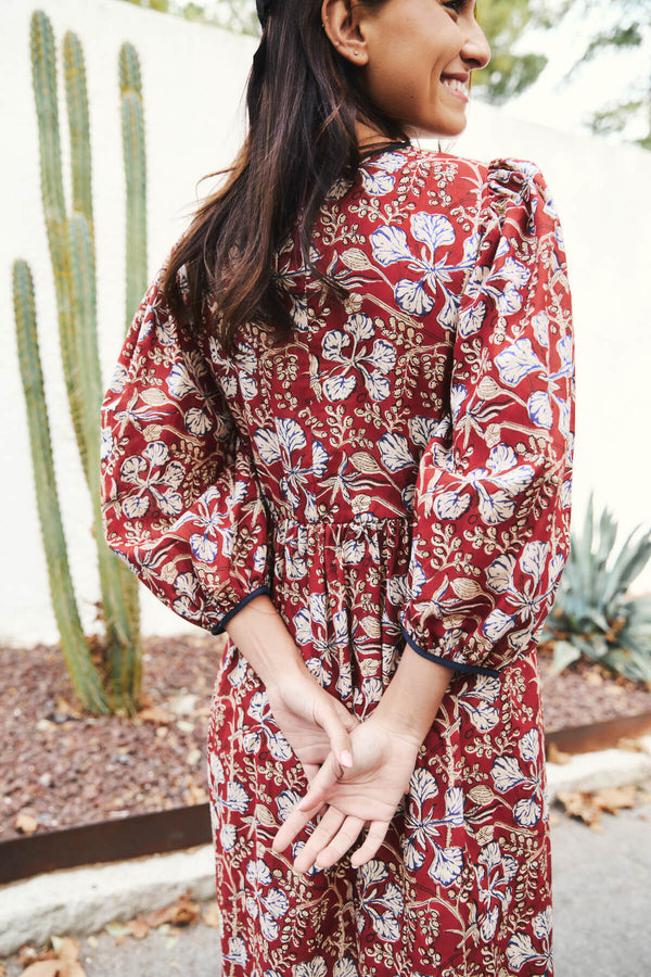 Vestido Allegra Granate