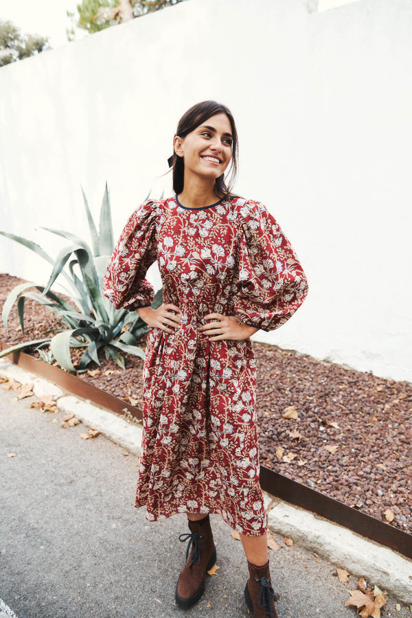 Vestido Allegra Granate