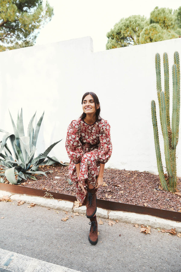 Vestido Allegra Granate