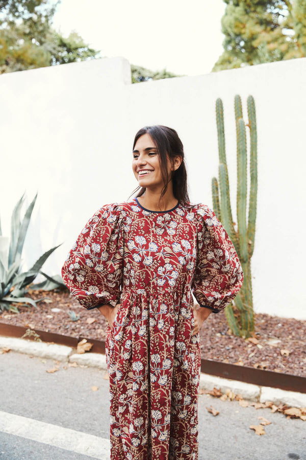 Vestido Allegra Granate