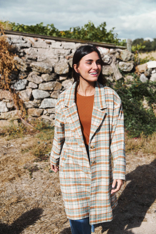 Abrigo Donna Cuadro Retro