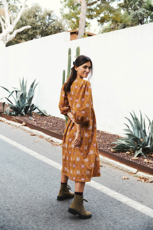 Vestido Allegra Mostaza