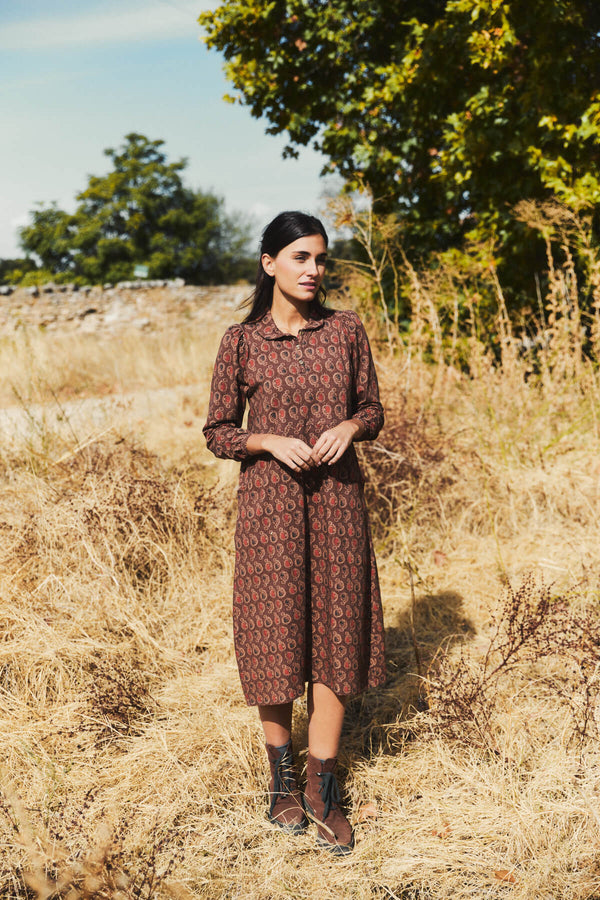 Vestido Belinda Chocolate Étnico
