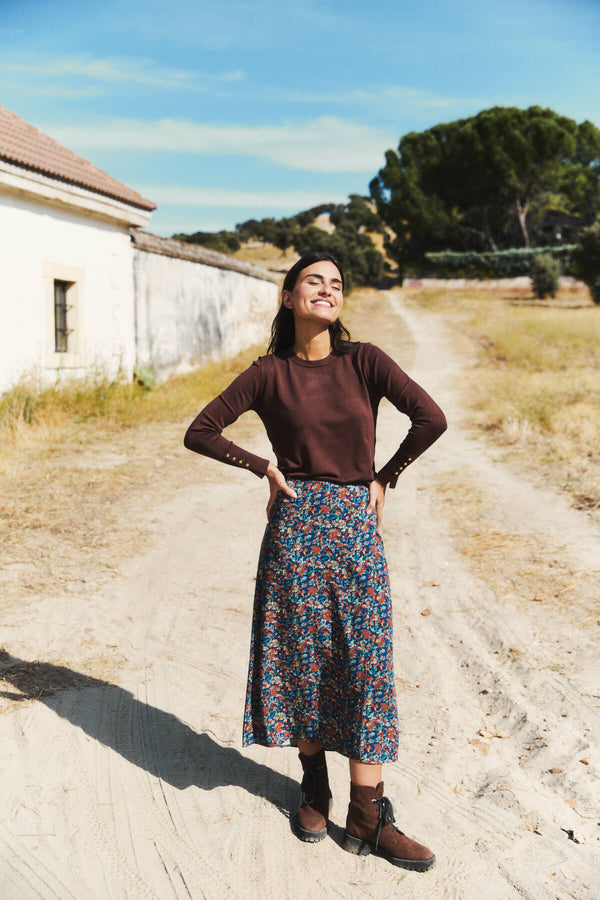 Falda Filippa Azul Noche