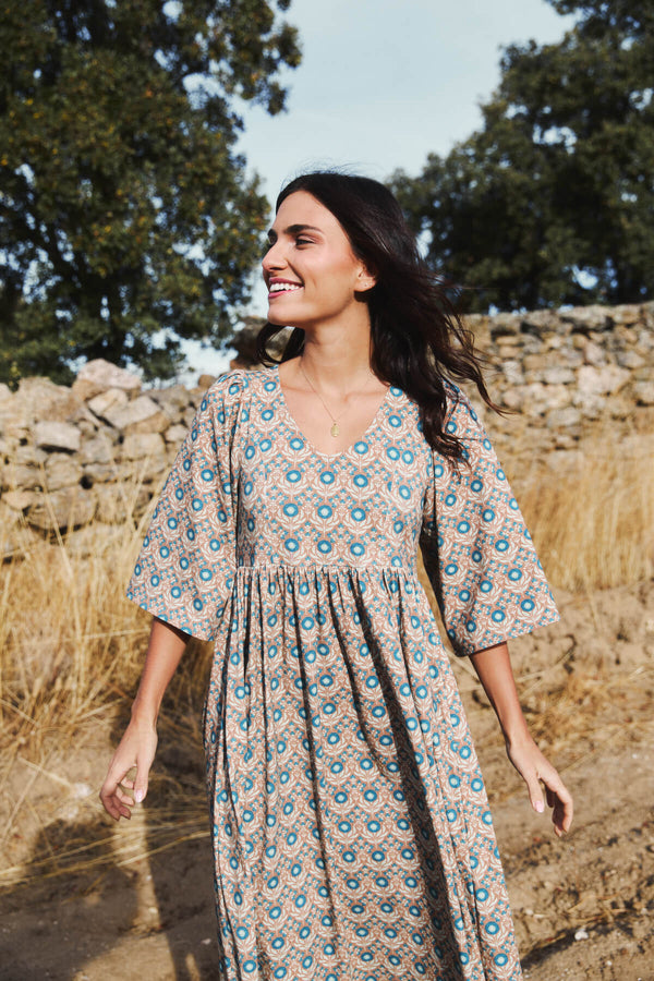 Vestido Formentera Blue Coffe