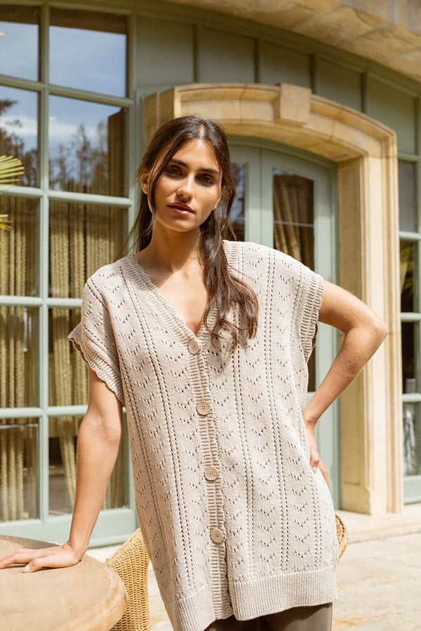 Chaleco Louise Beige